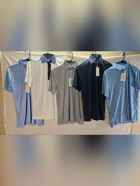 Lot of 5 Collars & Co Men's Size Small Polo Dress Shirts New with Tags